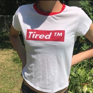 tired T-shirt from garage